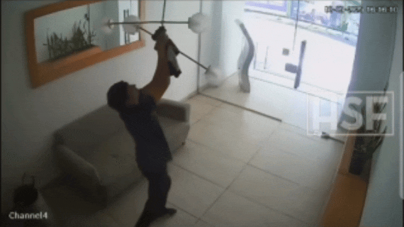 Ladrón sin muchas luces: se afanó una lampara rota y huyó💡