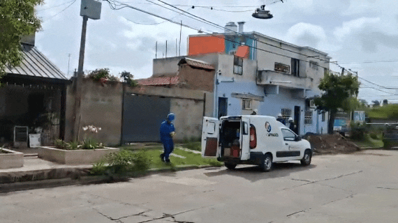 Peligro en barrio Centenario: rompieron un caño de gas al sacar un árbol 🔥