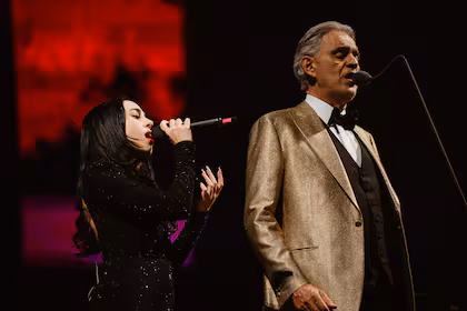 La santafesina Nicki Nicole cantó con ANDREA BOCELLI