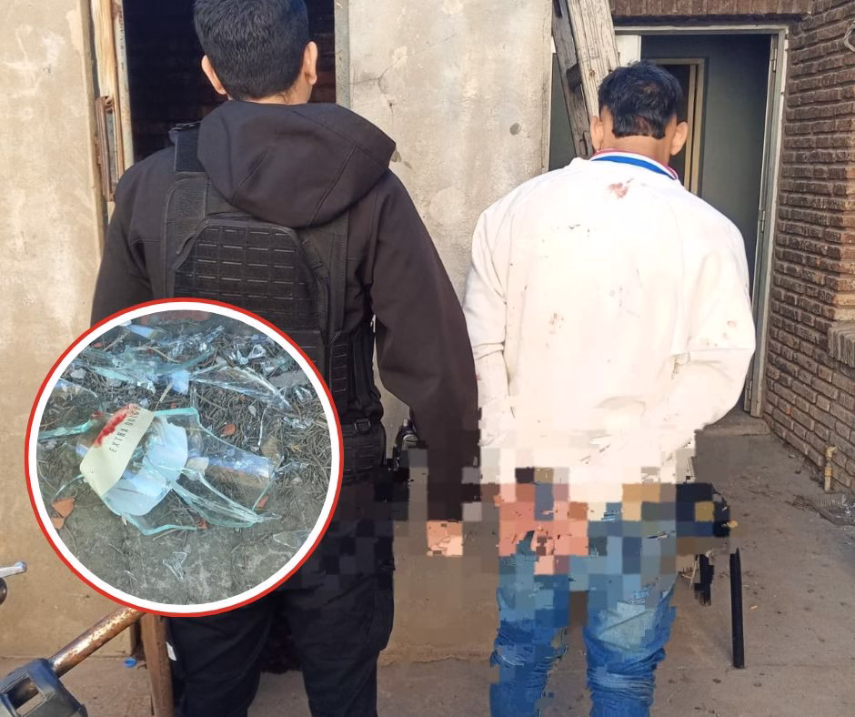 PUERTO SAN MART脥N: cay贸 un joven por tirar una bomba molotov馃憖