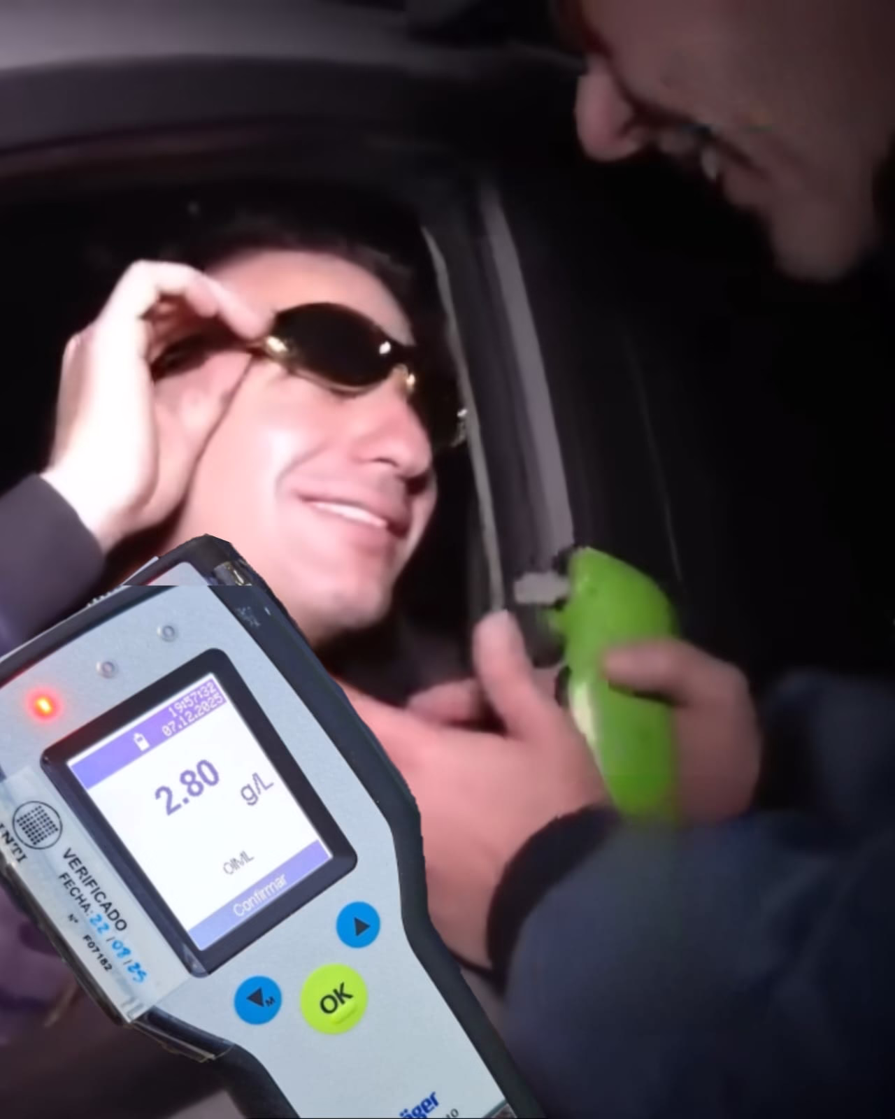 Un conductor arrojó uno de los niveles de alcoholemia más altos registrados en la provincia 🍷🚨